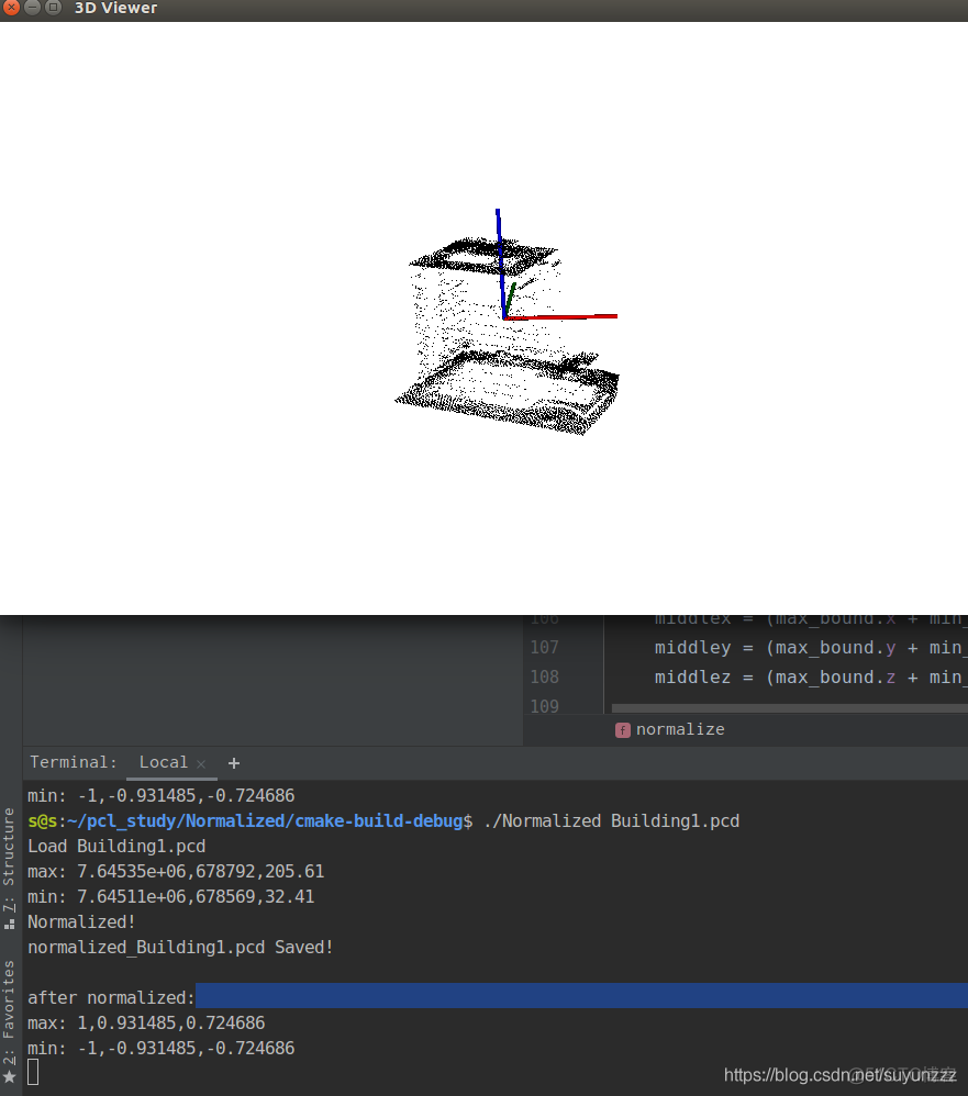 PCL可视化对于机载点云显示不出的问题及其解决_归一化