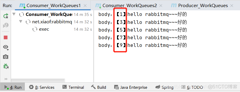 RabbitMQ消息中间件（三）：工作模式之工作队列（Work queues）_rabbitmq_04