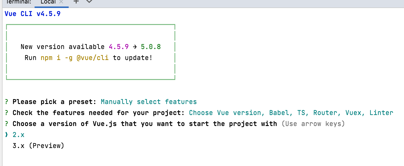 Spring Boot + Vue3 前后端分离 实战 wiki 知识库系统<三>--Vue3 + Vue CLI 项Vue3 + Vue CLI 项目搭建目搭建_App_17