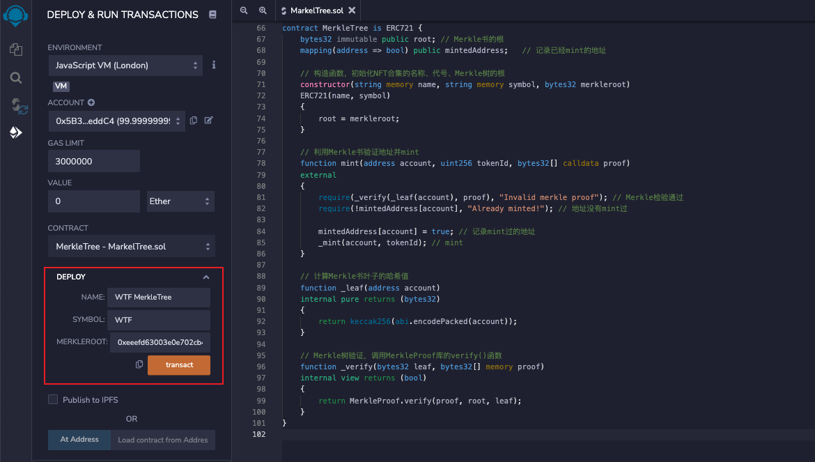 Solidity实现默克尔树 Merkle Tree_web3_05