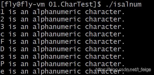 Linux C函数：isalnum（测试字符是否为英文或数字）_i++