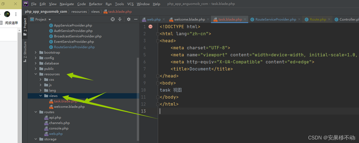 Laravel 视图路由 view_webview