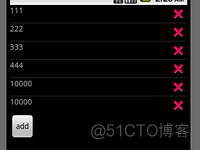带删除按钮的ListView_java