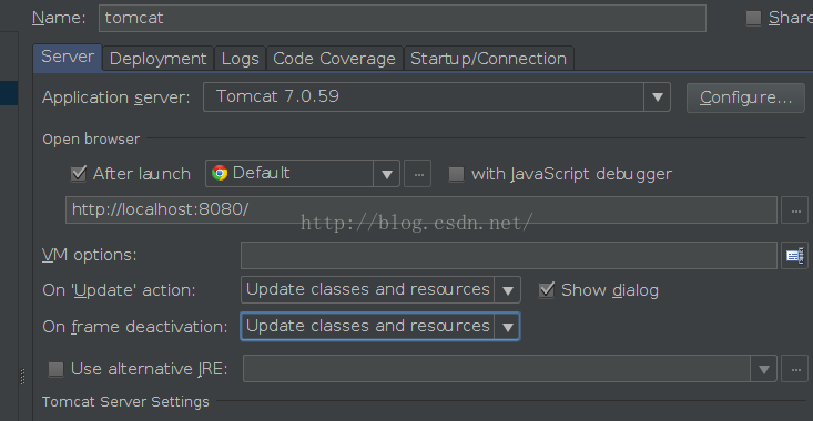 IntelliJ(IDEA)+ tomcat 设置热部署_server_04