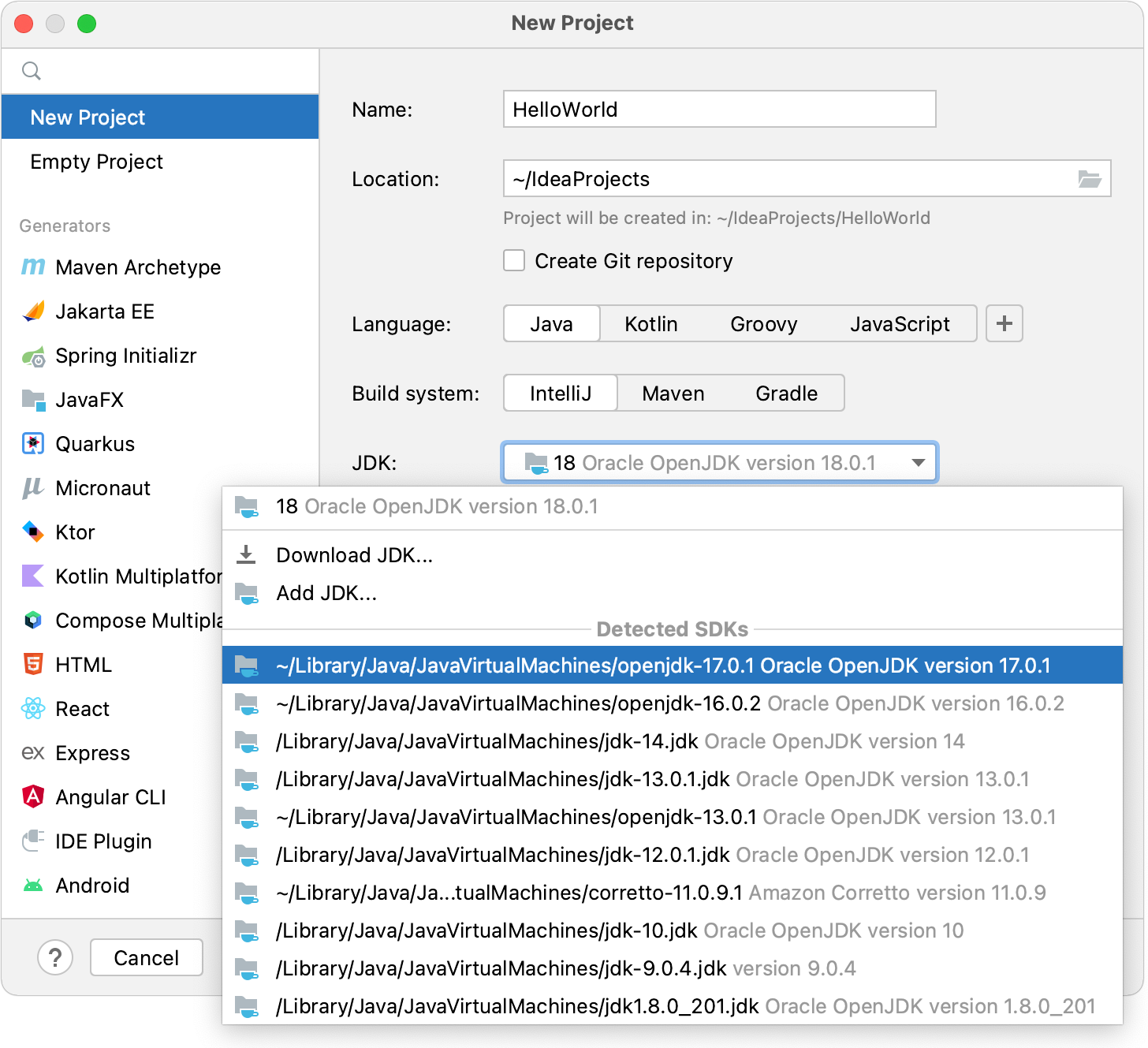 IntelliJ IDEA使用教程创建Java 应用程序_新建项目_03