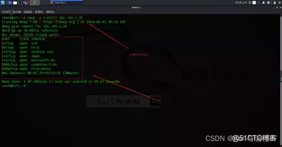 网络安全与网站安全及计算机安全：如何使用Kali Linux的Nmap探测目标计算机端口状态_web安全_07