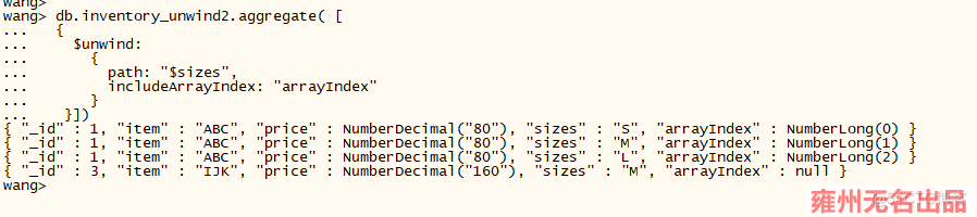 mongodb4.4 Aggregation《二》_数组_03