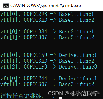 【C++】多态 —— 条件 | 虚函数重写 | 抽象类 | 多态的原理_虚函数_31