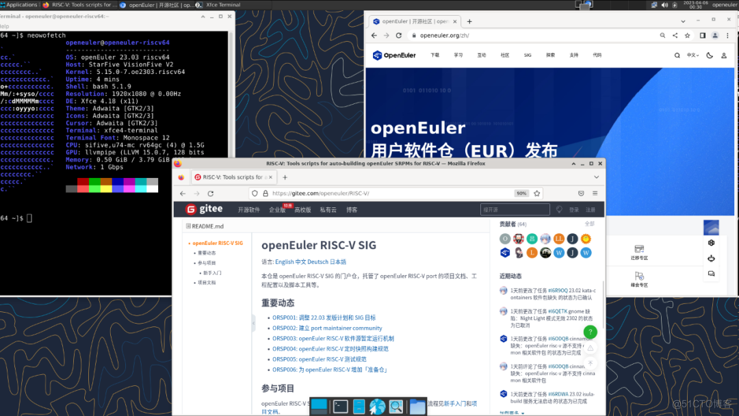 openEuler RISC-V 23.03 创新版本亮相：全面提升硬件兼容性和桌面体验_linux_02