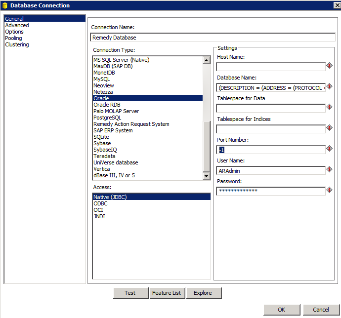 kettle工具如何使用service_name连接oracle_Database