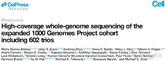 Cell | “千人基因组计划”资源扩展——高覆盖全基因组测序和改进的分析方法发现更多基因变异..._python