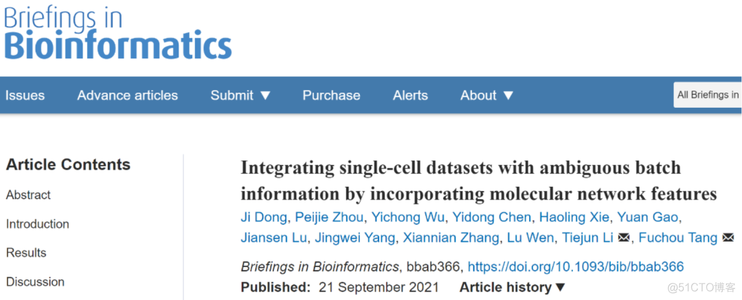 Brief Bioinform | 北大教授汤富酬、李铁军合作开发基于分子网络特征整合单细胞数据的新方法..._大数据