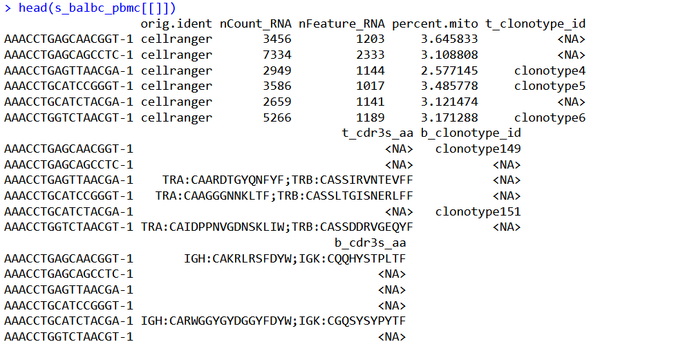 Seurat的单细胞免疫组库分析来了！_CSV_06