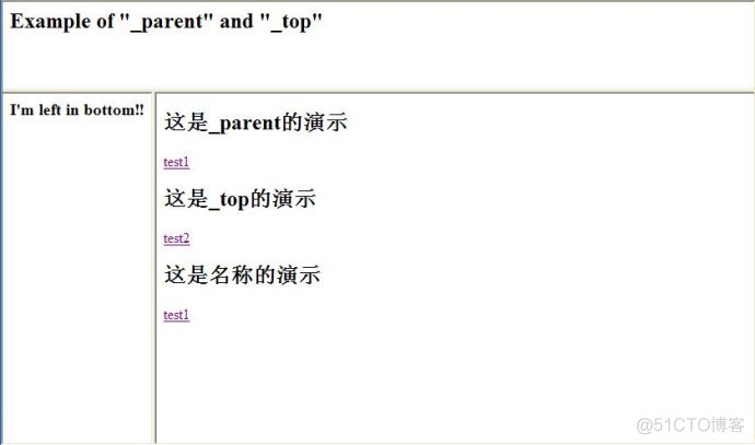 html中<a>标签_top和_parent的区别