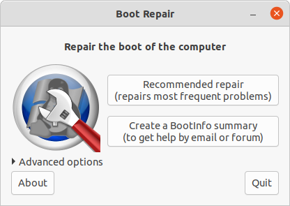 ubuntu系统grub修复（win+ubuntu双系统环境），修复无法启动问题 boot-repair_ubuntu