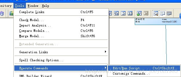 PowerDesigner 将表的字段name属性设置到comment注释_ci
