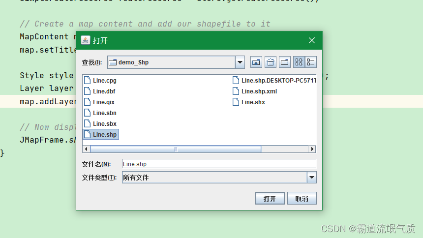 Java+GeoTools(开源的Java GIS工具包)快速入门-实现读取shp文件并显示_Java_04