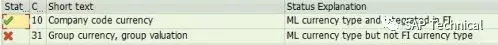 SAP ML currency type but not FI currency type（物料分类账货币类型，但不是 FI 货币类型） 报错_ML