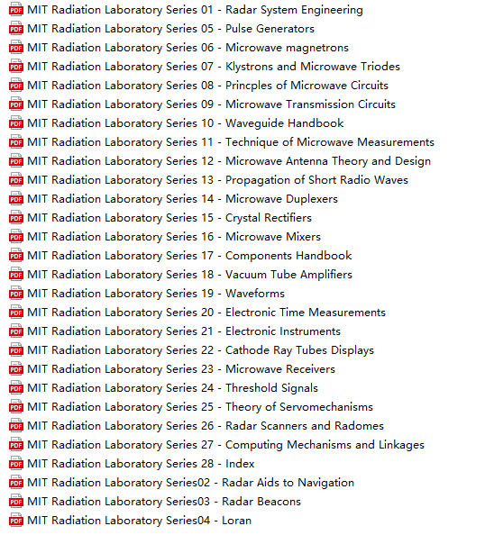麻省理工学院辐射实验室以及它绝版的28卷雷达著作（附下载方式）_公众号_09