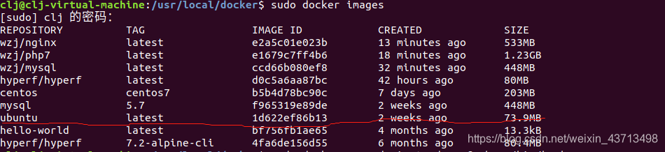 在docker 中安装ubuntu镜像_docker