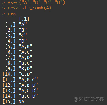 R语言的randomForest版本 r语言combn函数_字符串_02