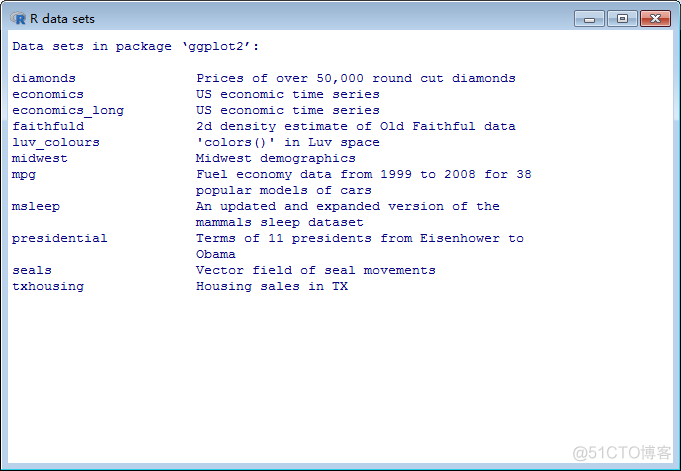 R语言有数据集吗? r语言自带数据集_Data
