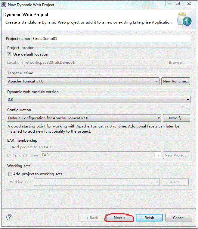 Eclipse 配置struts2图解_xml_02