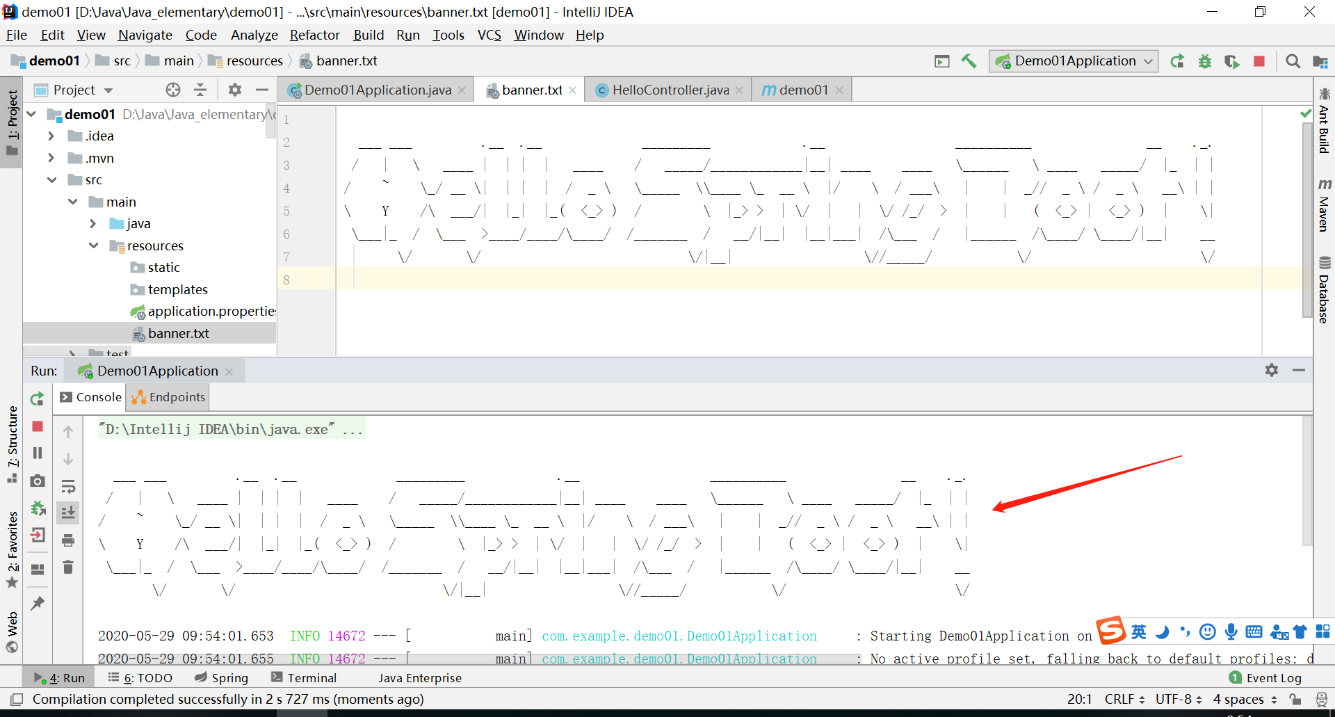 spring boot banner 生成 springboot自定义banner_自定义_05