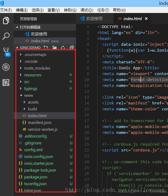 ionic3之开发工具Visual Studio Code-yellowcong_Chrome_06