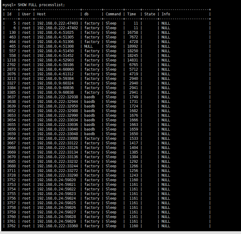 mysql 查看当前连接数 mysql查看连接数量_解决方案