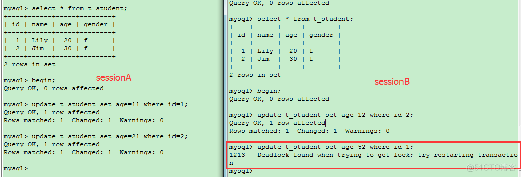 mysql什么时候行锁升级表锁 mysql行级锁_mysql什么时候行锁升级表锁_07