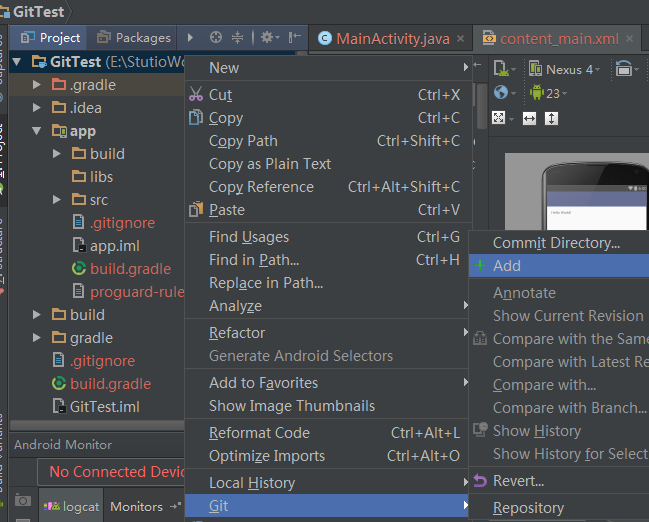 android studio .gitignore文件不生效 android studio git配置_Android studio_08