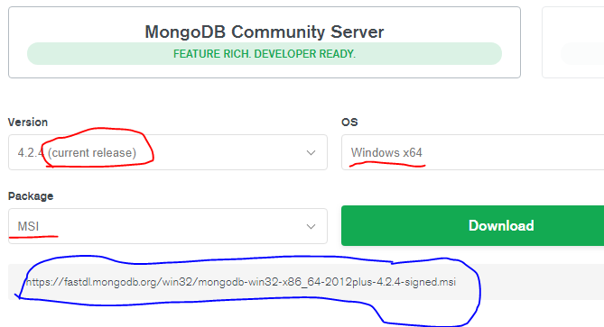 windows mongodb安装与配置 windows下安装mongodb_当前版本