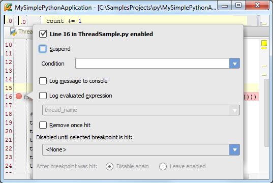 pytorch 断点 pycharm 断点_复选框_07