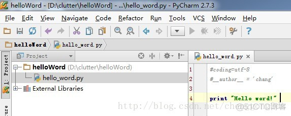 PyCharm 教程（三）Hello world！_Python_05