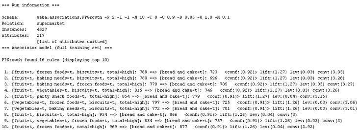 《数据挖掘基础》实验：Weka平台实现关联规则挖掘_关联规则_05