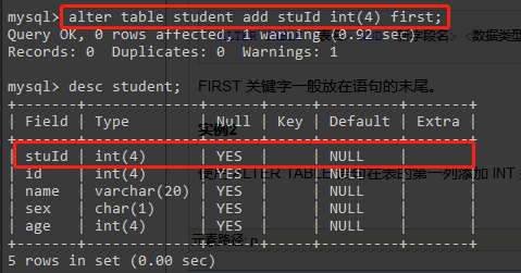 mysqli新增 mysql新增表字段的语法_约束条件_03