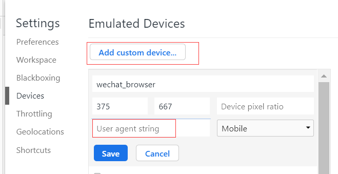 java模拟微信浏览器 chrome模拟微信浏览器_自定义_02