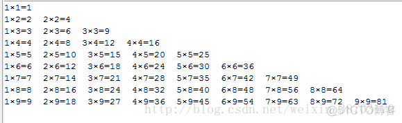 java编程九九乘法表 java语言编写九九乘法表_方法名_04