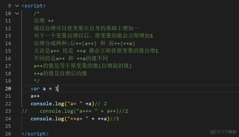 javascript自加运算 js自加1_自增