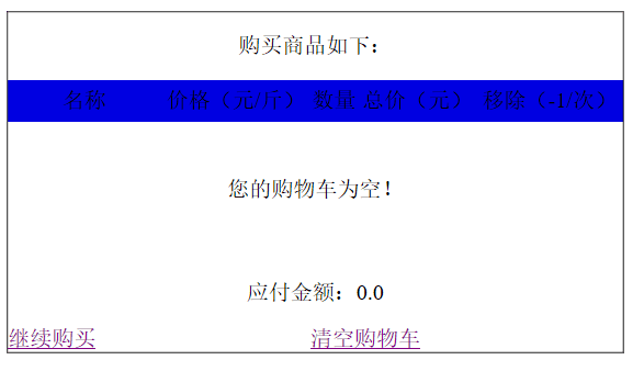 java简单实现购物清单 应用javabean实现购物车_html_03