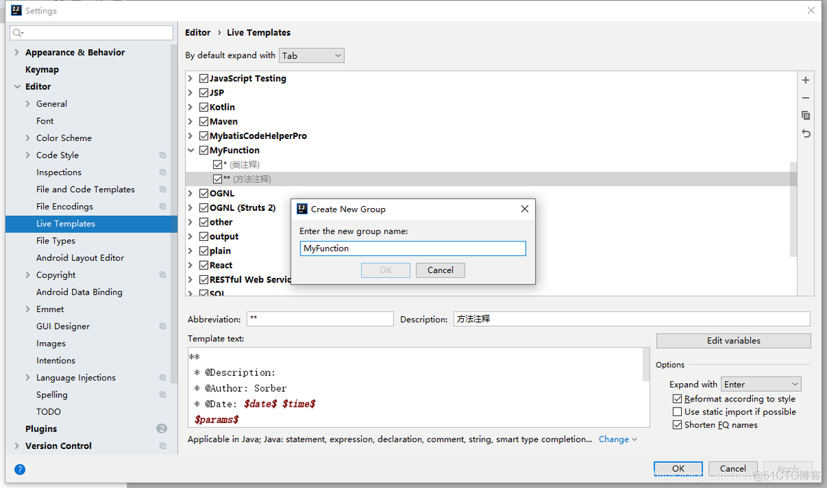 java idea注解报错 idea javadoc注释_自定义_18