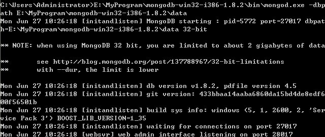 MongoDB搭建和简单操作（windows环境）_数据