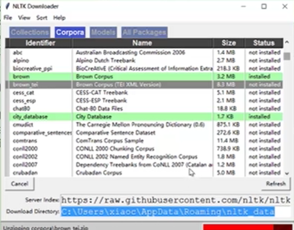 python 中文语料训练 python与语料库_包管理