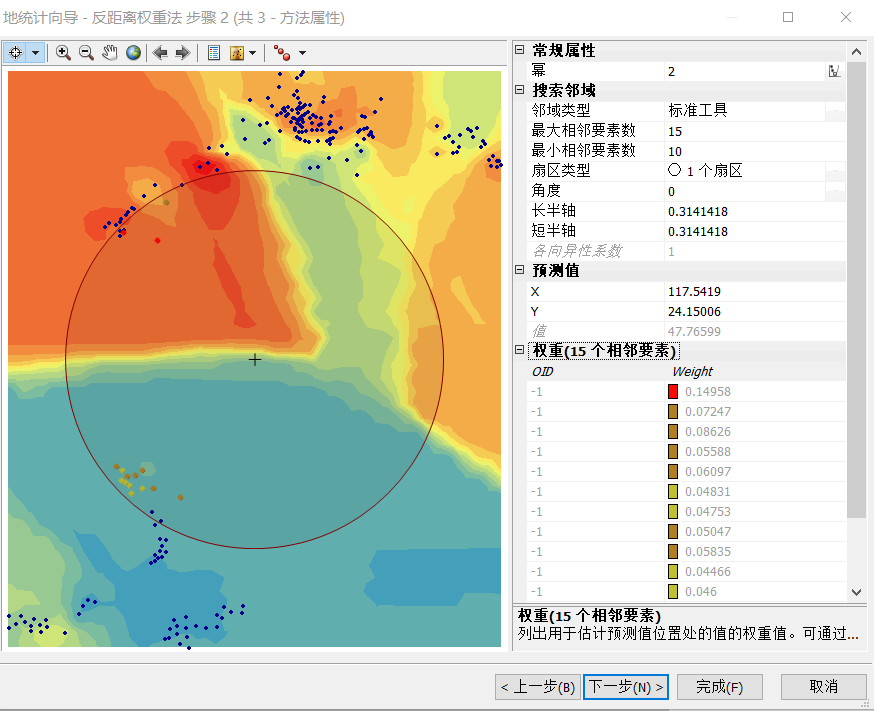 python反距离权重插值 arcgis反距离权重法_地统计_04