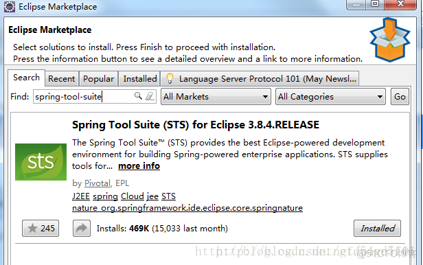 eclipse安装spring boot插件spring tool suite_官网