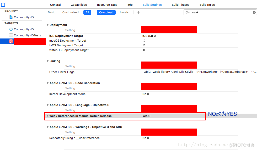 【iOS开发】Xcode 8.0 cannot create __weak reference in file using manual reference counting_ios