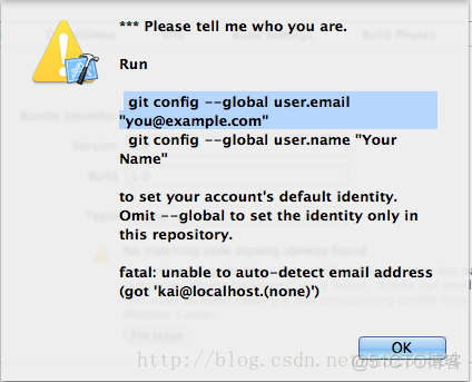 xcode7 弹出 please tell me who you are_用户名