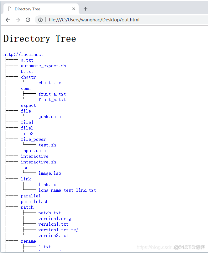 Linux脚本攻略学习笔记之wc、tree实例演示_html_13