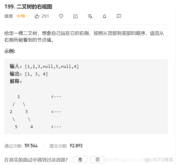 【二叉树】199. 二叉树的右视图_数据结构